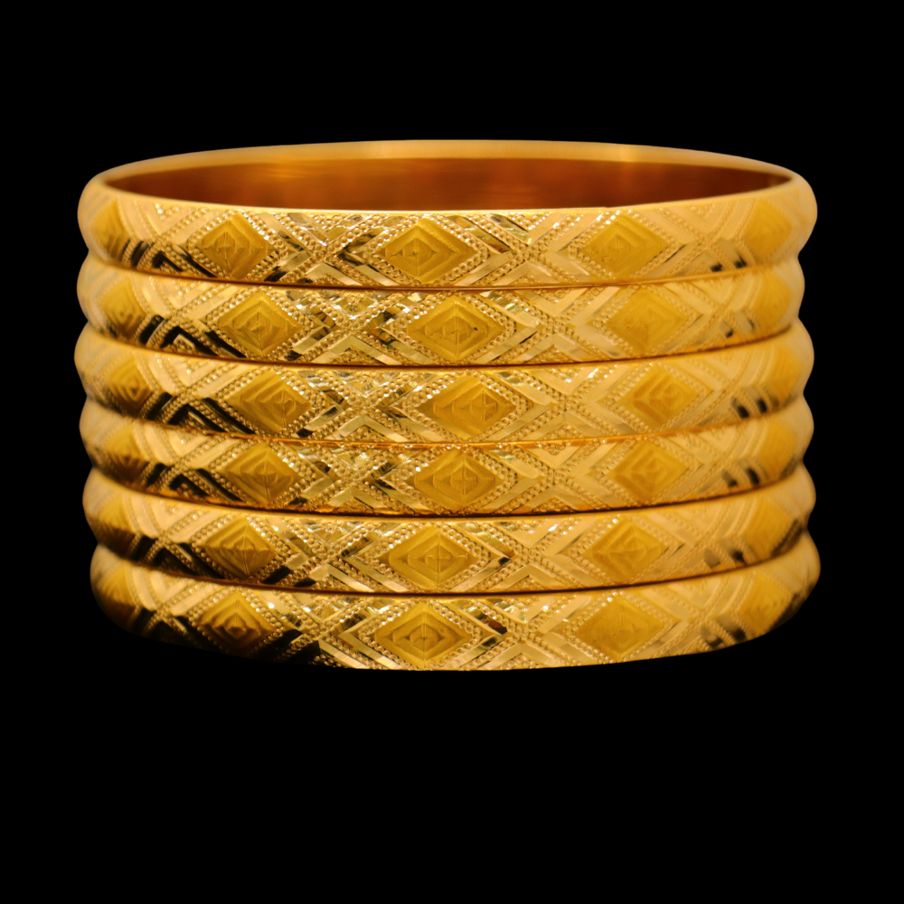 21K Gold Bangle Set (XL)