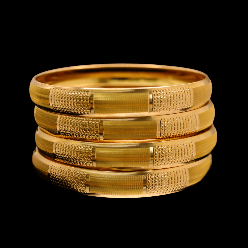 18K Gold Bangle Set (M)