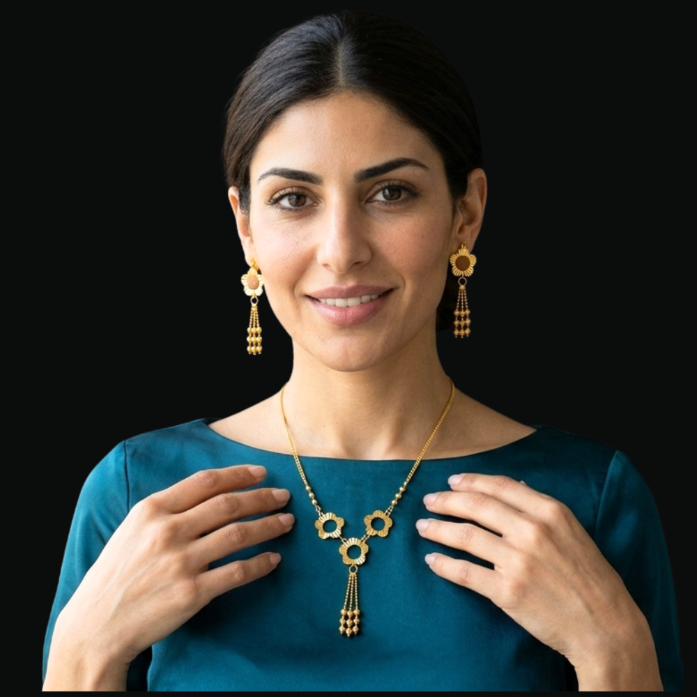 22K Gold Necklace Set    