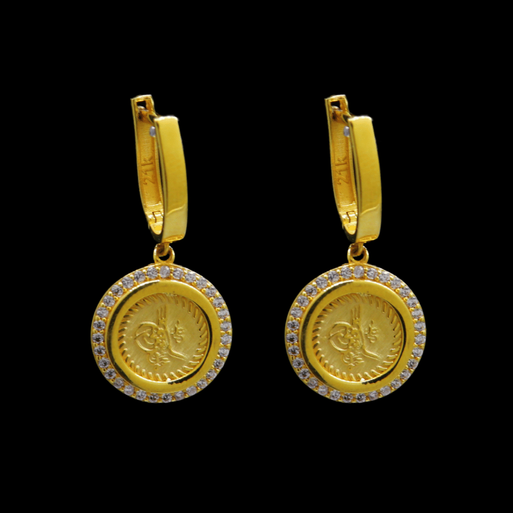 21K Gold Earrings  
