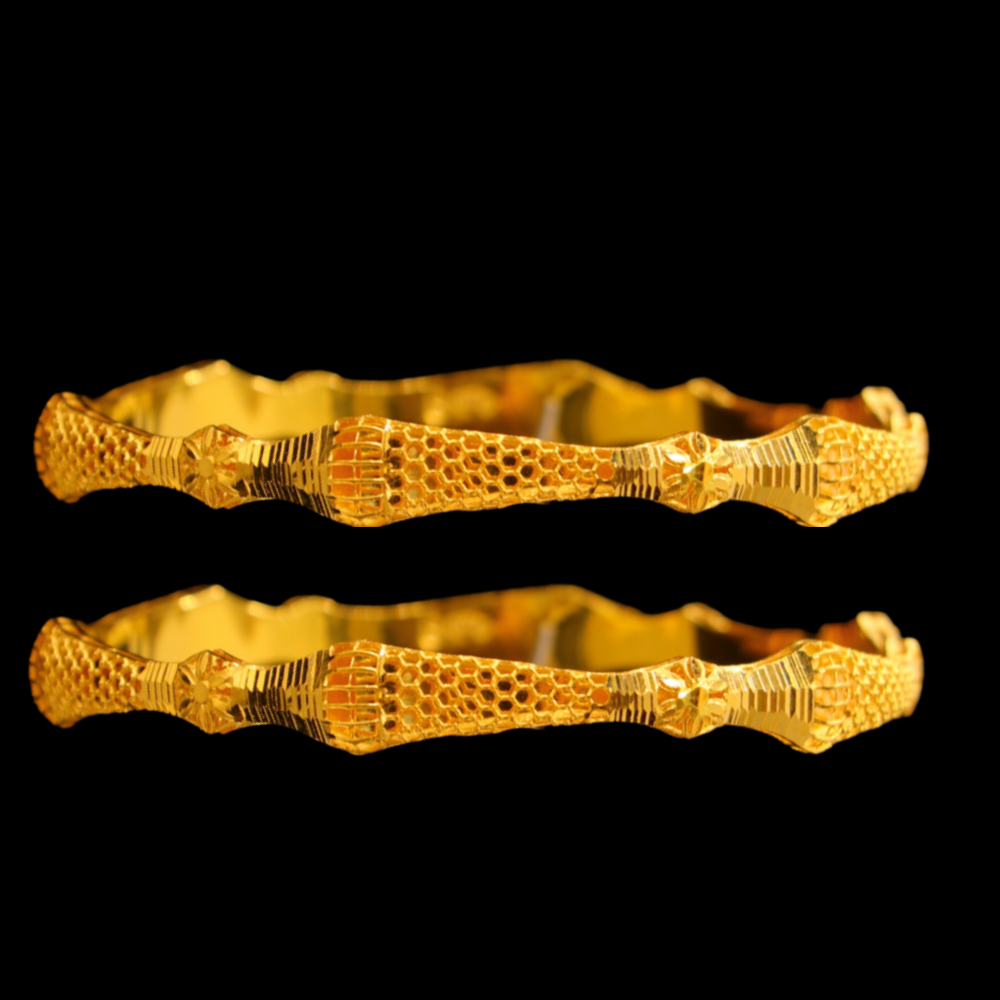 21K Gold Bangle Set of 2 (M)