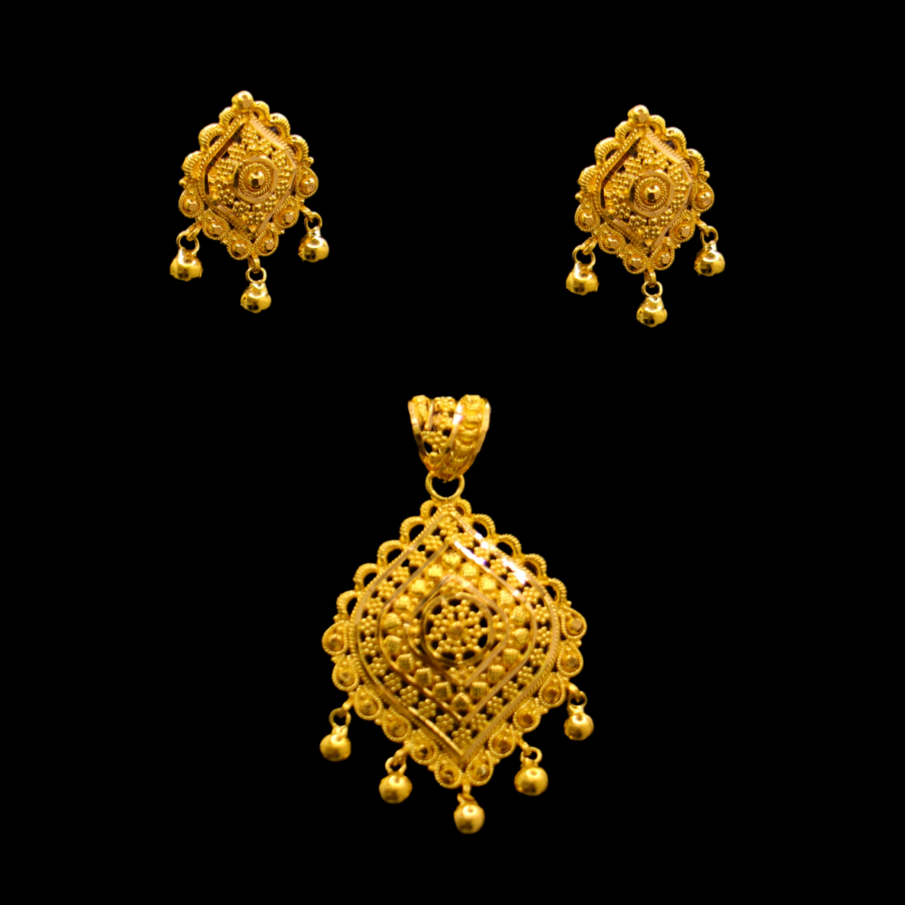 22K Gold Pendant Set