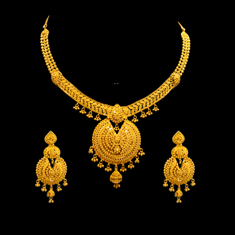 22K Gold Necklace Set 