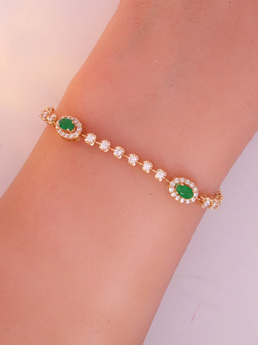 Diamond & Emerald Bracelet