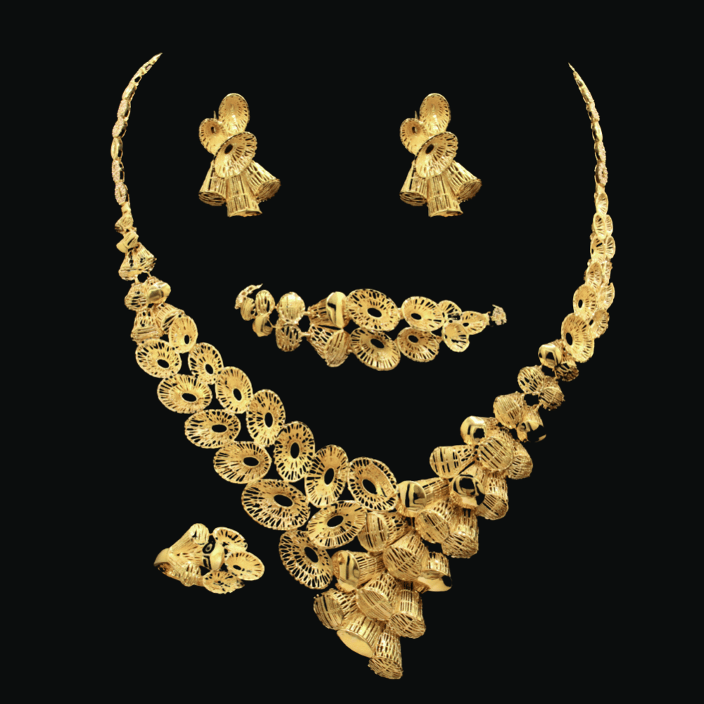 21K Gold Necklace Lazurde Set