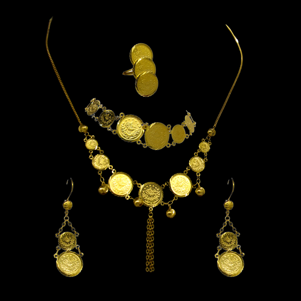 21K Gold Necklace Set  