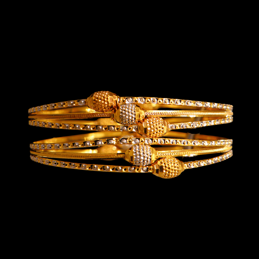 22K Gold Bangle Set (M)  