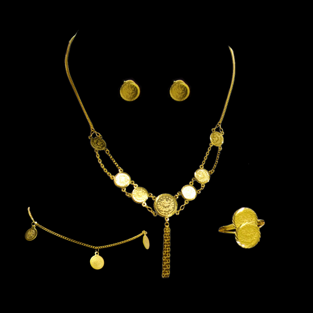 21K Gold Necklace Set 