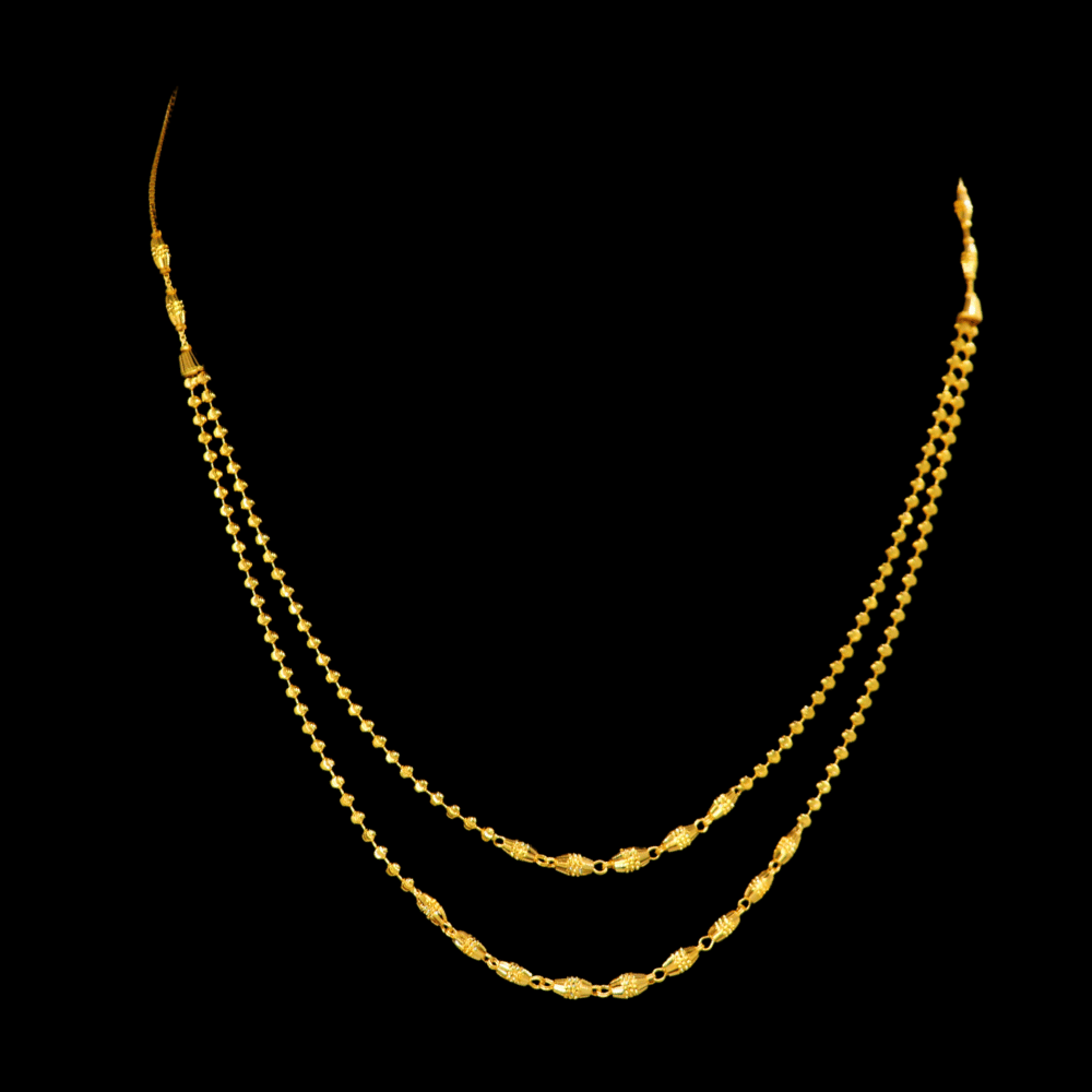 22K Short Gold Necklace - SW33677 - Yasini Jewelers