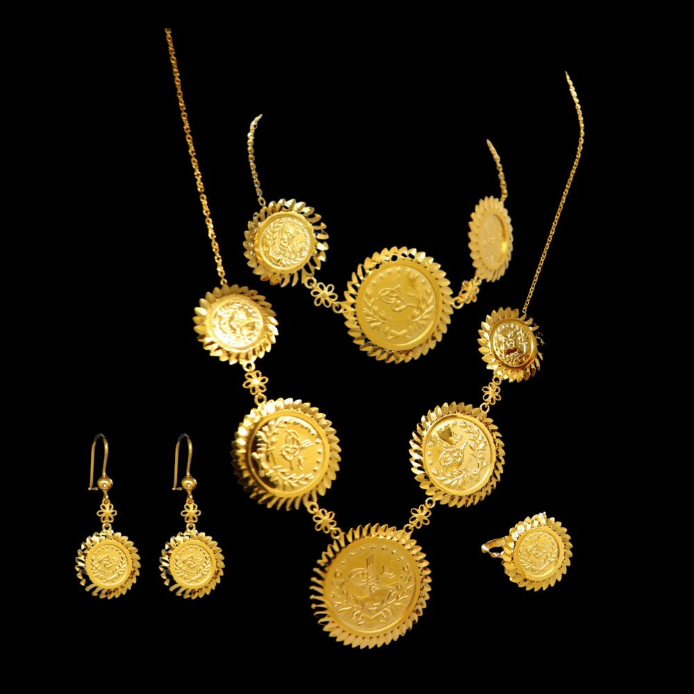 21K Gold Necklace Set 