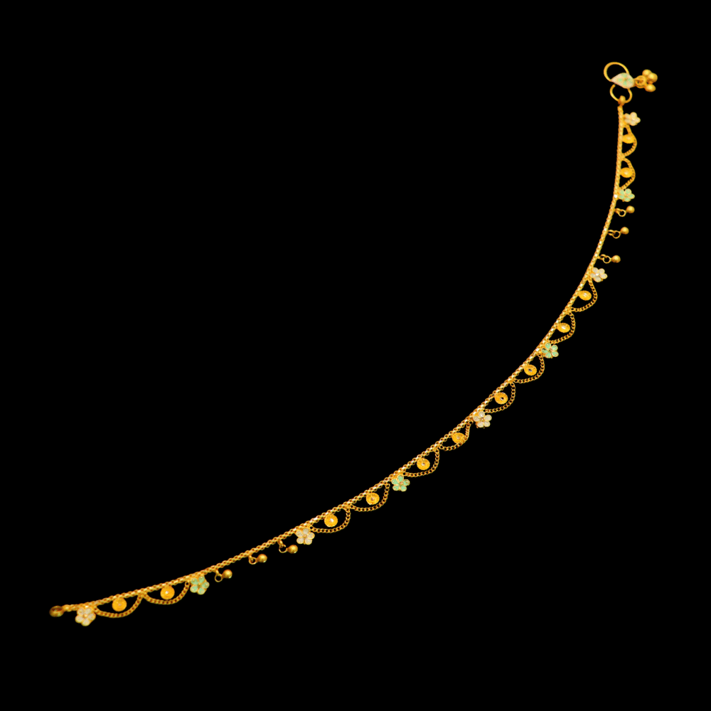 22K Gold Anklet | SD31057