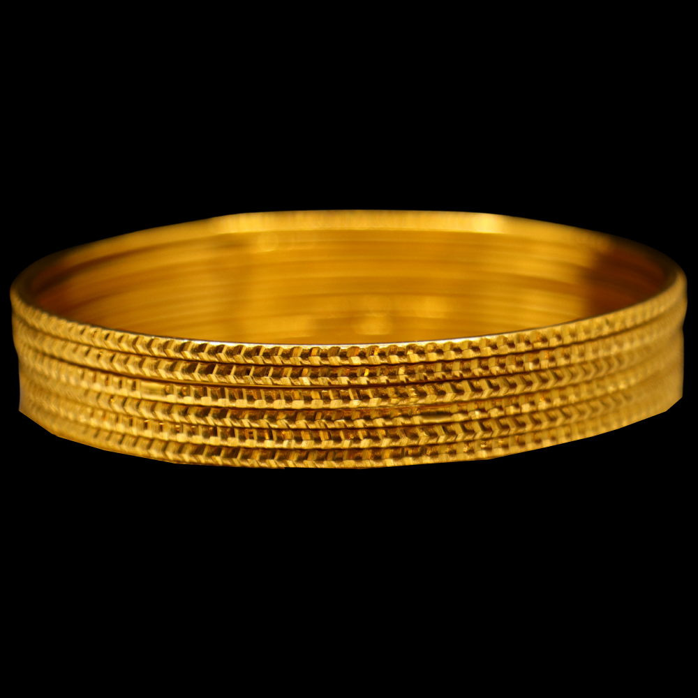 22K Gold Bangle Set of 6 (S)