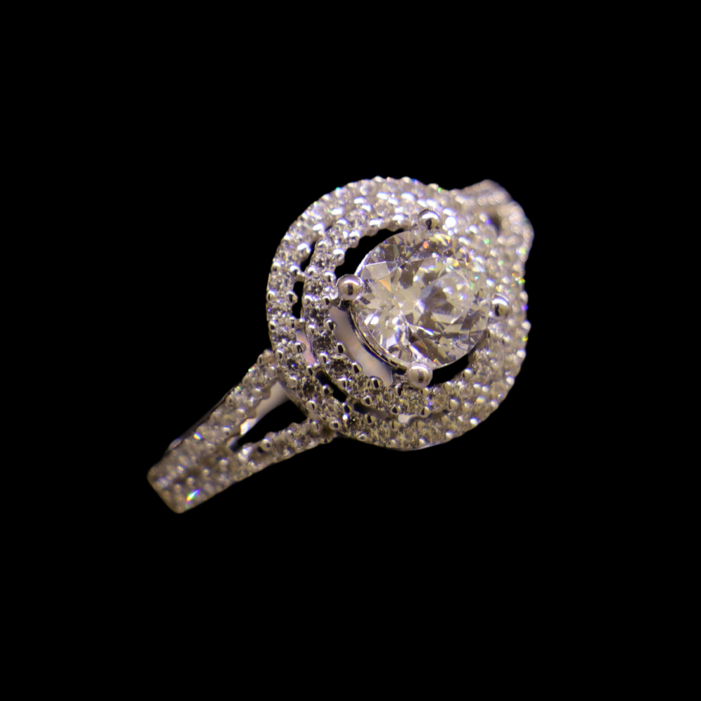 18k White Gold Bridal Ring