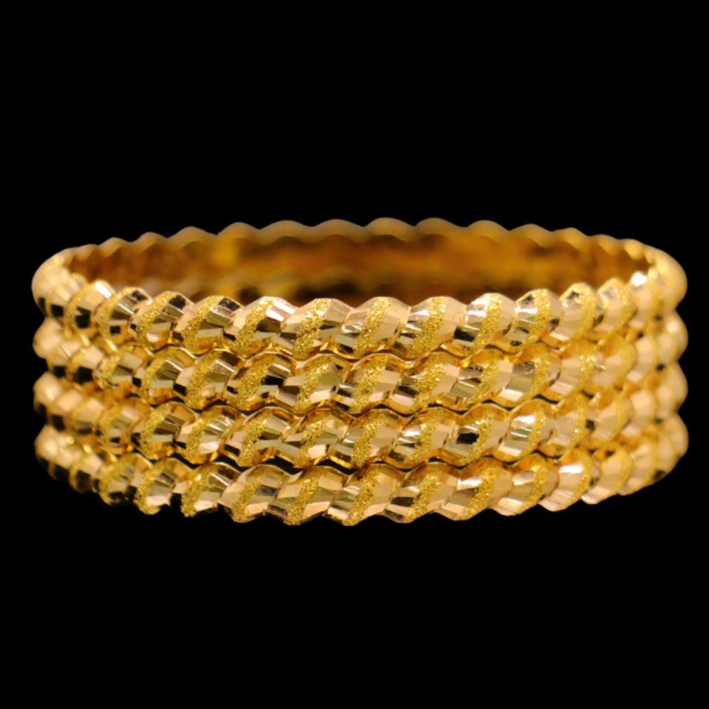 18K Gold Bangle Set 