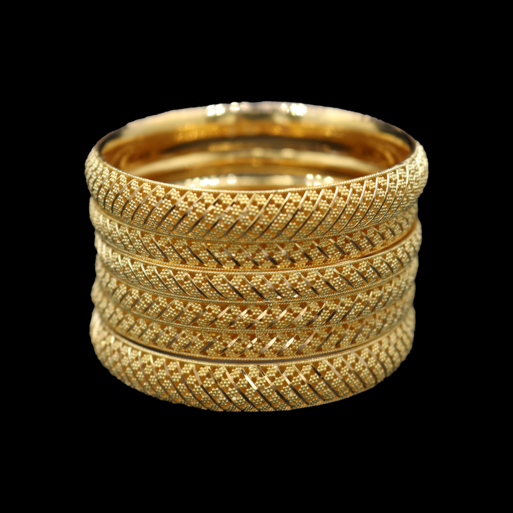 22K Gold Bangle Set (XS) 