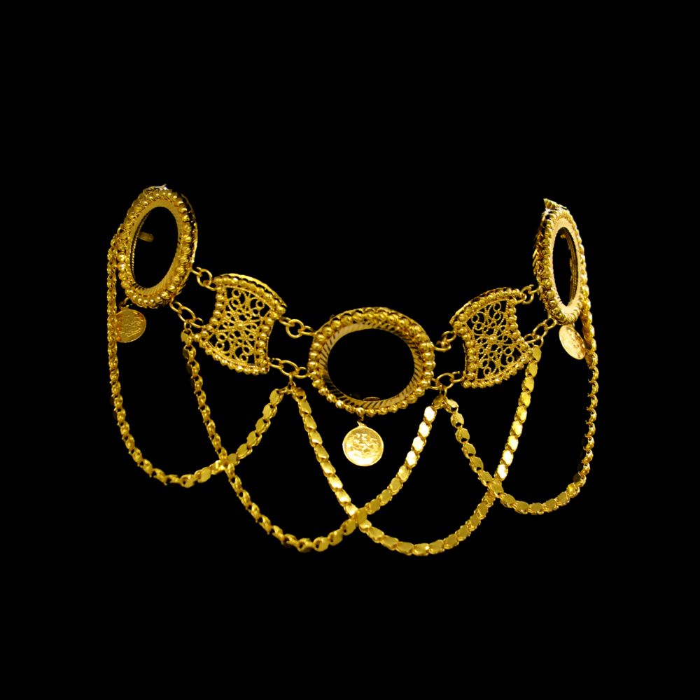 21K Gold Choker Necklace 