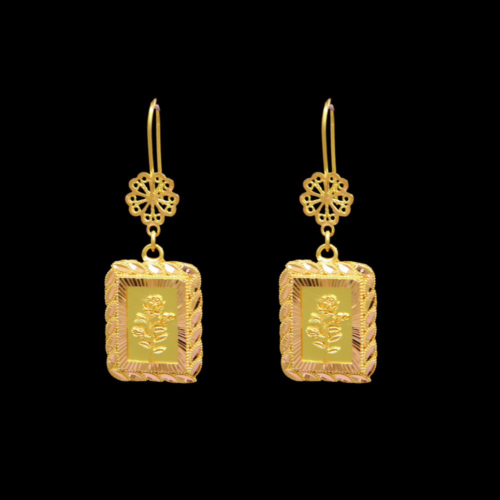 21K Gold Signature Earrings - SW33157, style SW33157