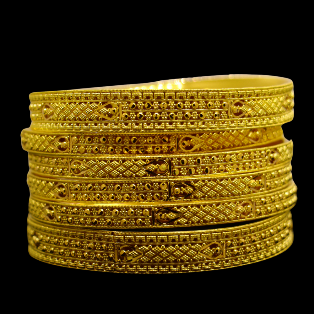 22K Gold Bangle Set (S)