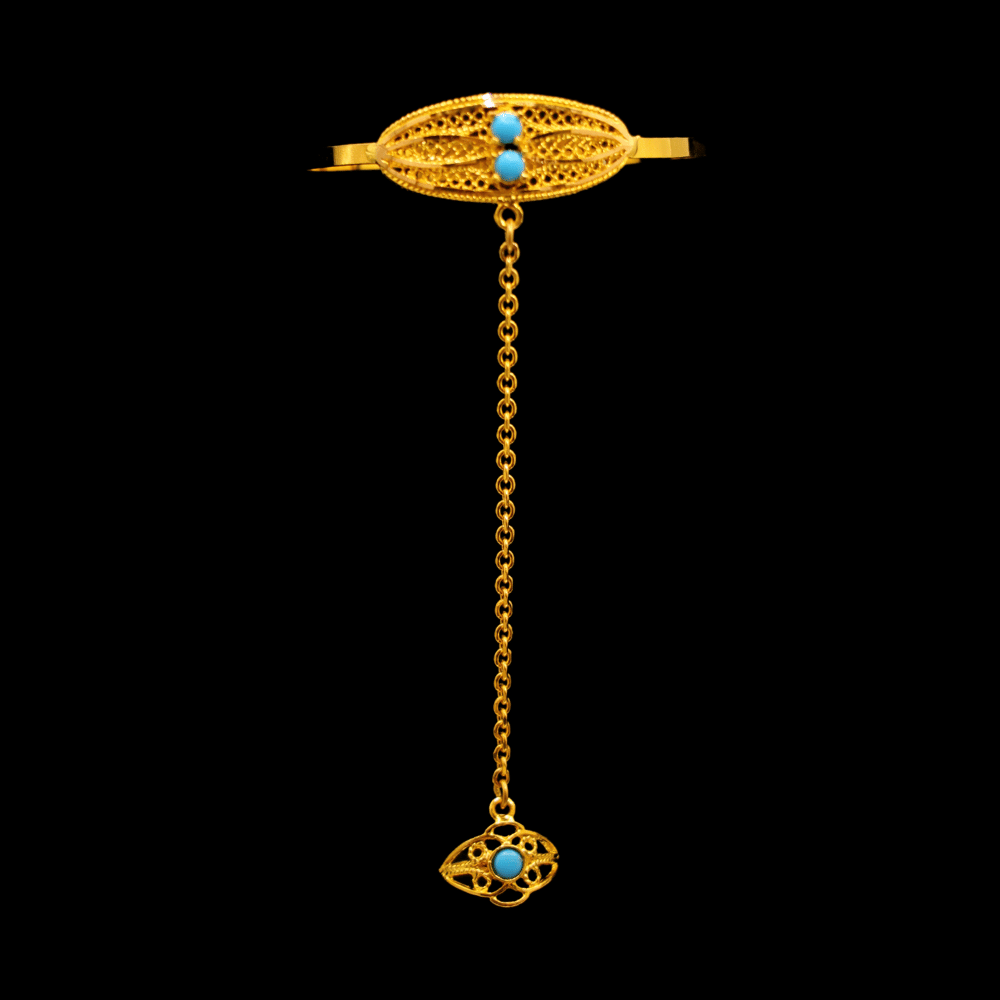 21K Gold Baby Hand Bracelet 