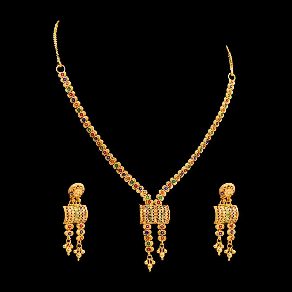 22K Gold Necklace Set