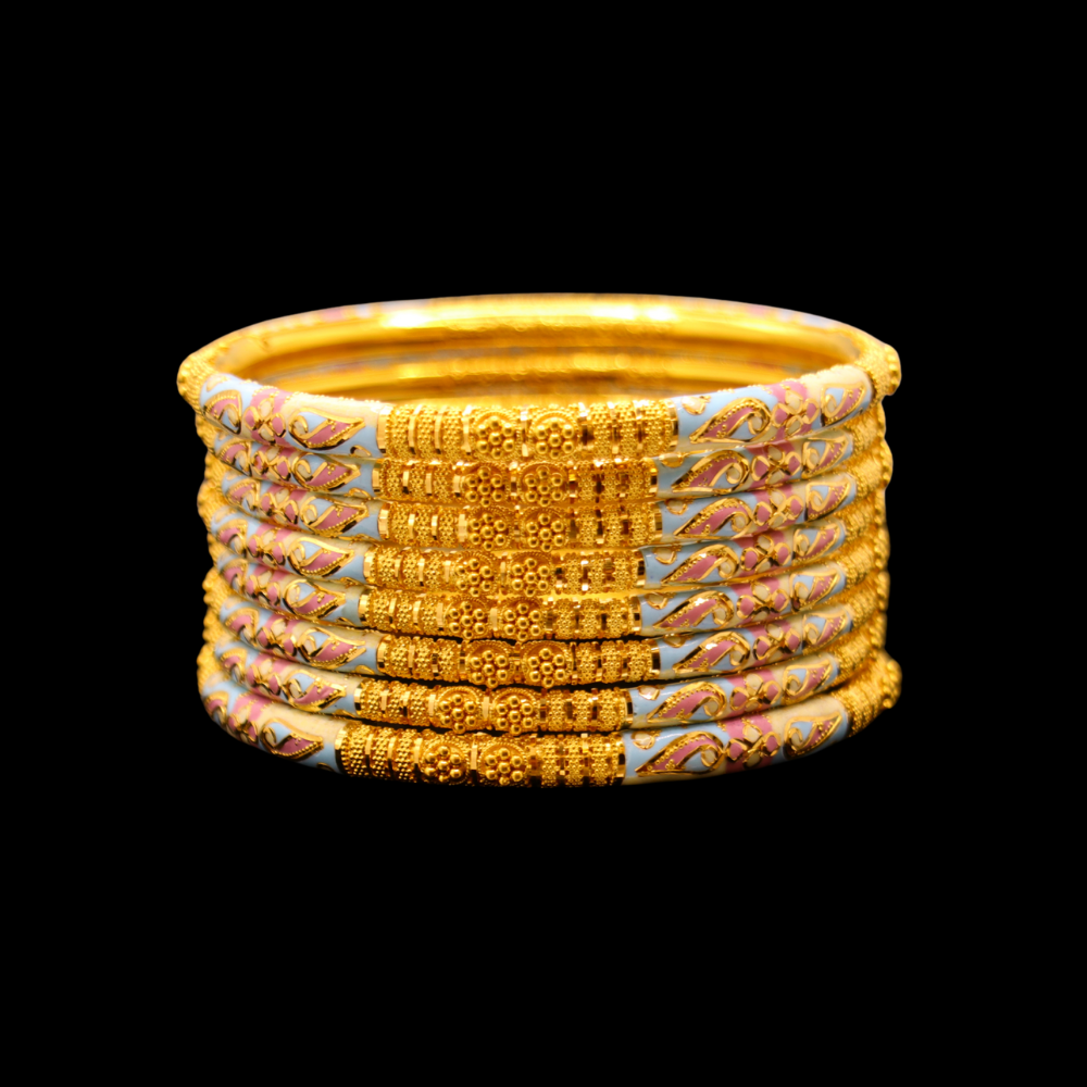 22K Gold Bangle Set (S)   