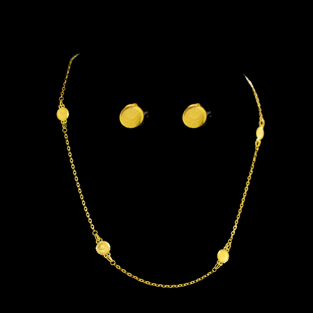 21K Gold Necklace Set 