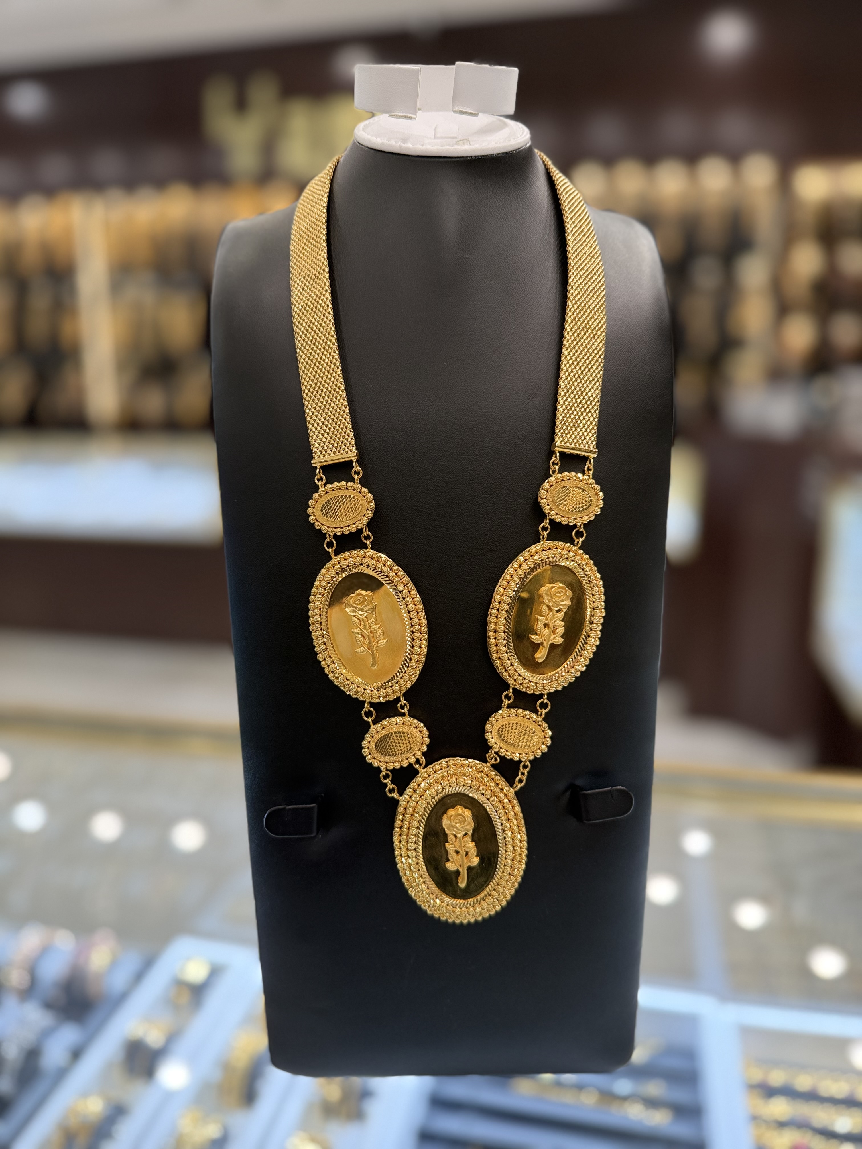 21K Gold  Himo Necklace Set  