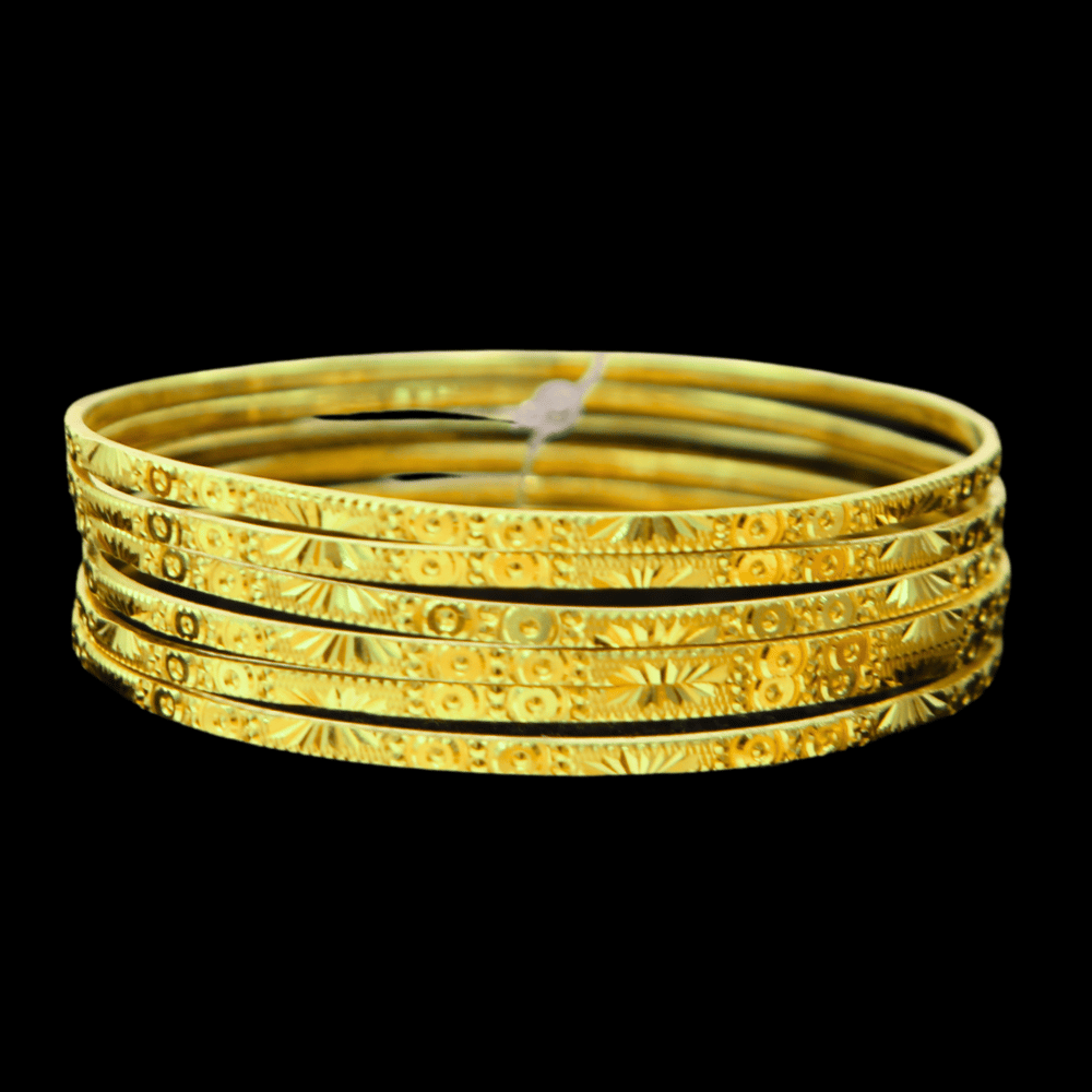 22k Gold Bangle Set (L) 
