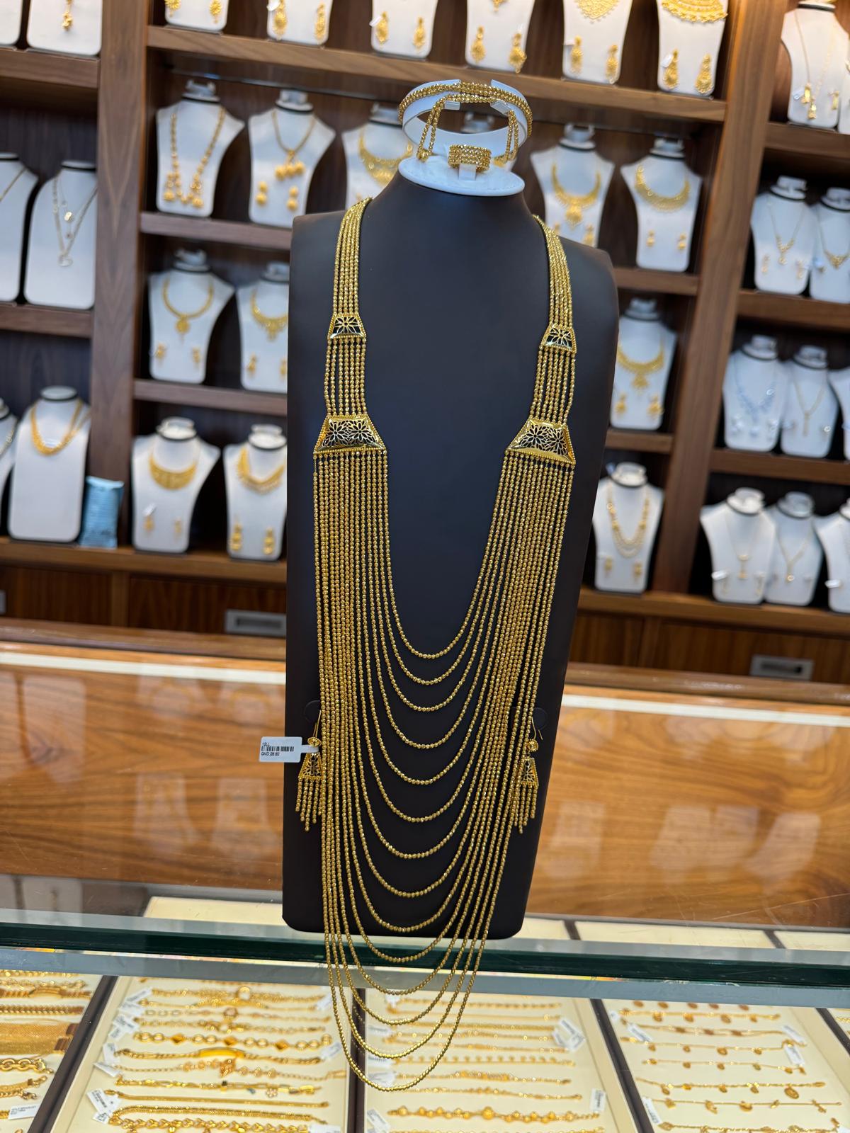21K Gold Necklace Set  