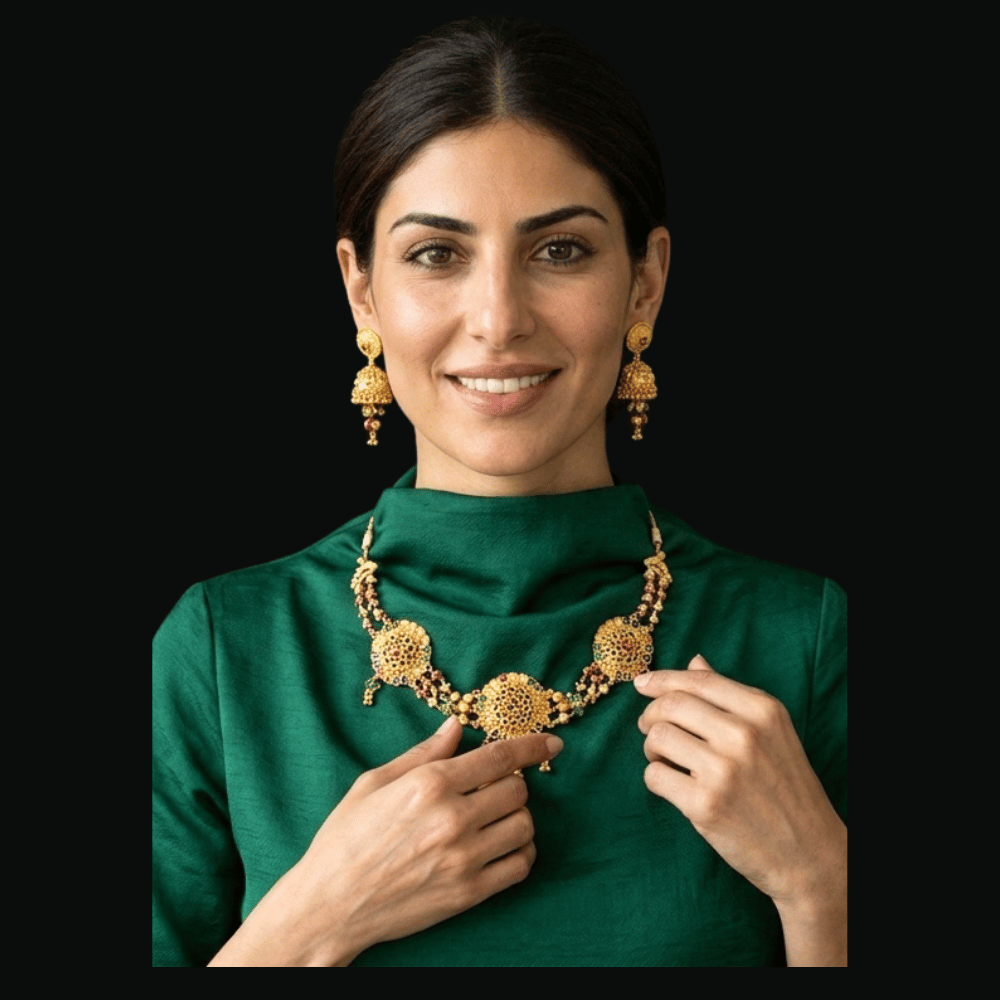 22K Gold Necklace Set