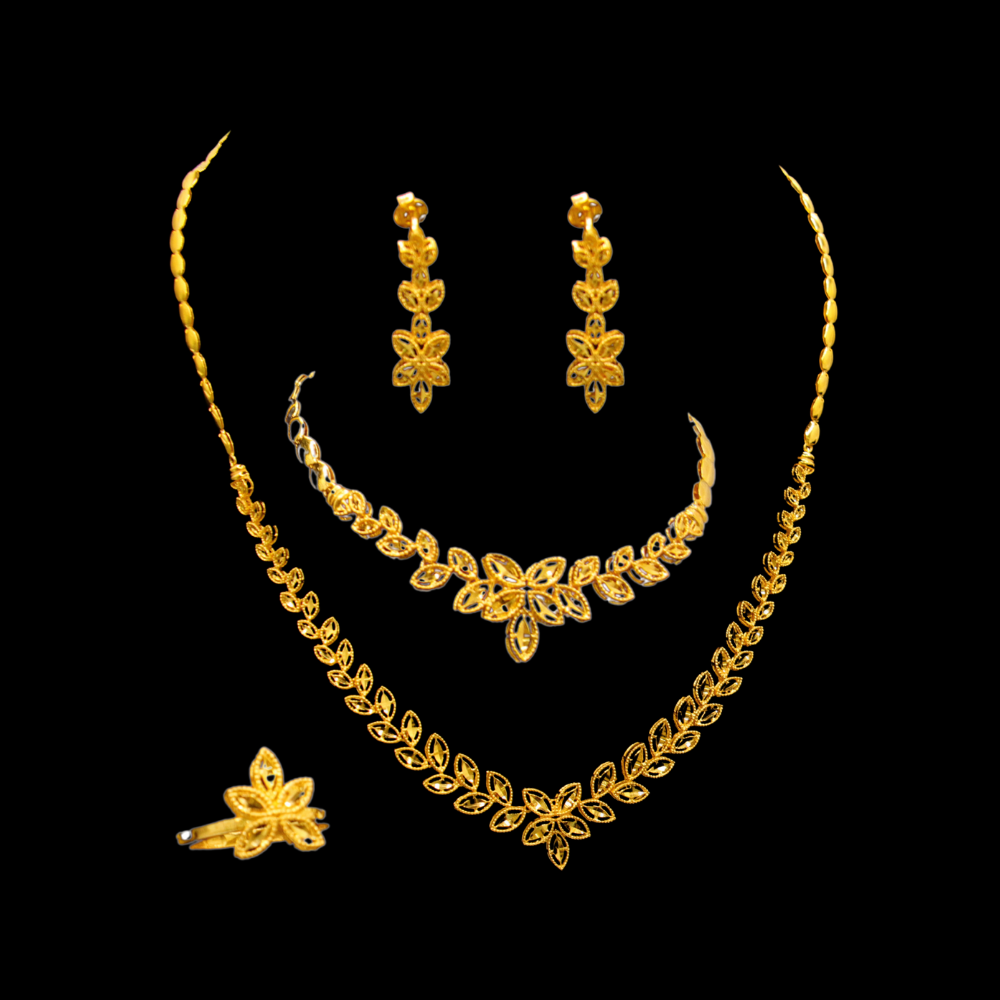 21K Gold Necklace Set  
