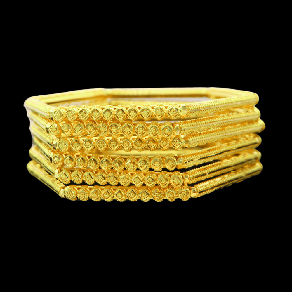 22k Gold Bangle Set (L)    