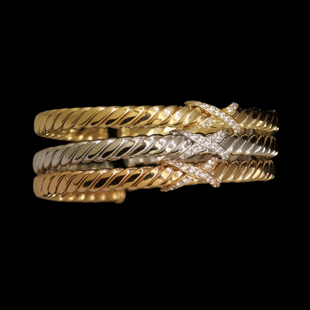 18K Gold Bangle Bracelet Himo 
