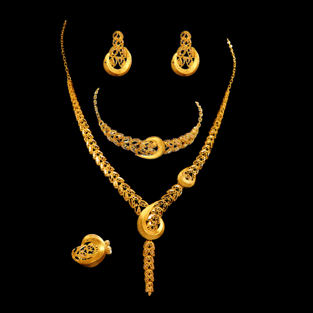 21K Gold Necklace Set   