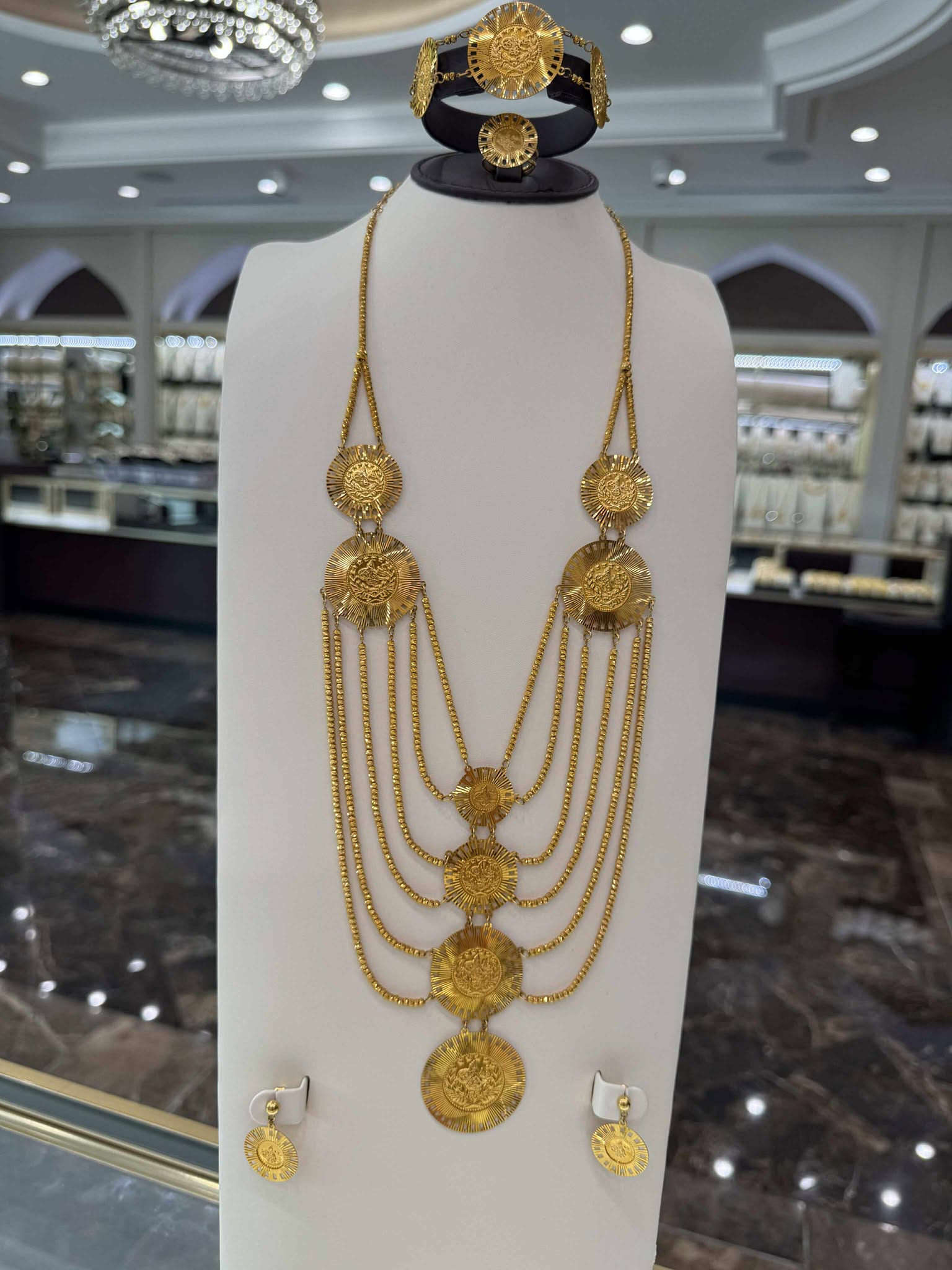 21K Gold Necklace Set 