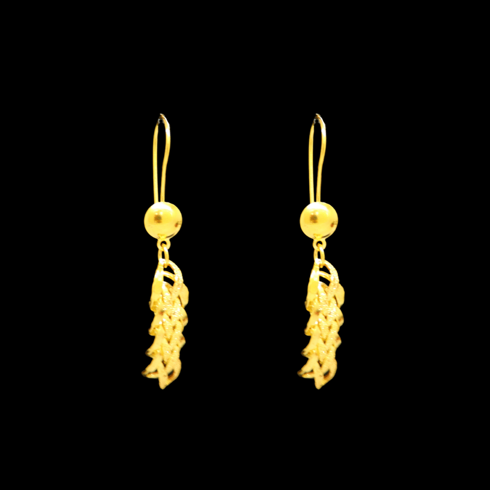 21K Gold Stud Drop Earrings - SW33326, style SW33326