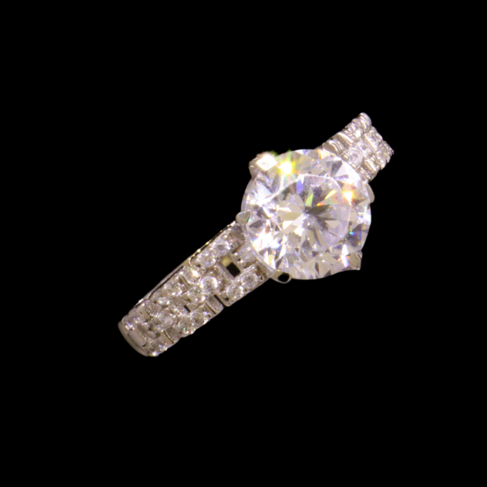 18k White Gold Bridal Ring