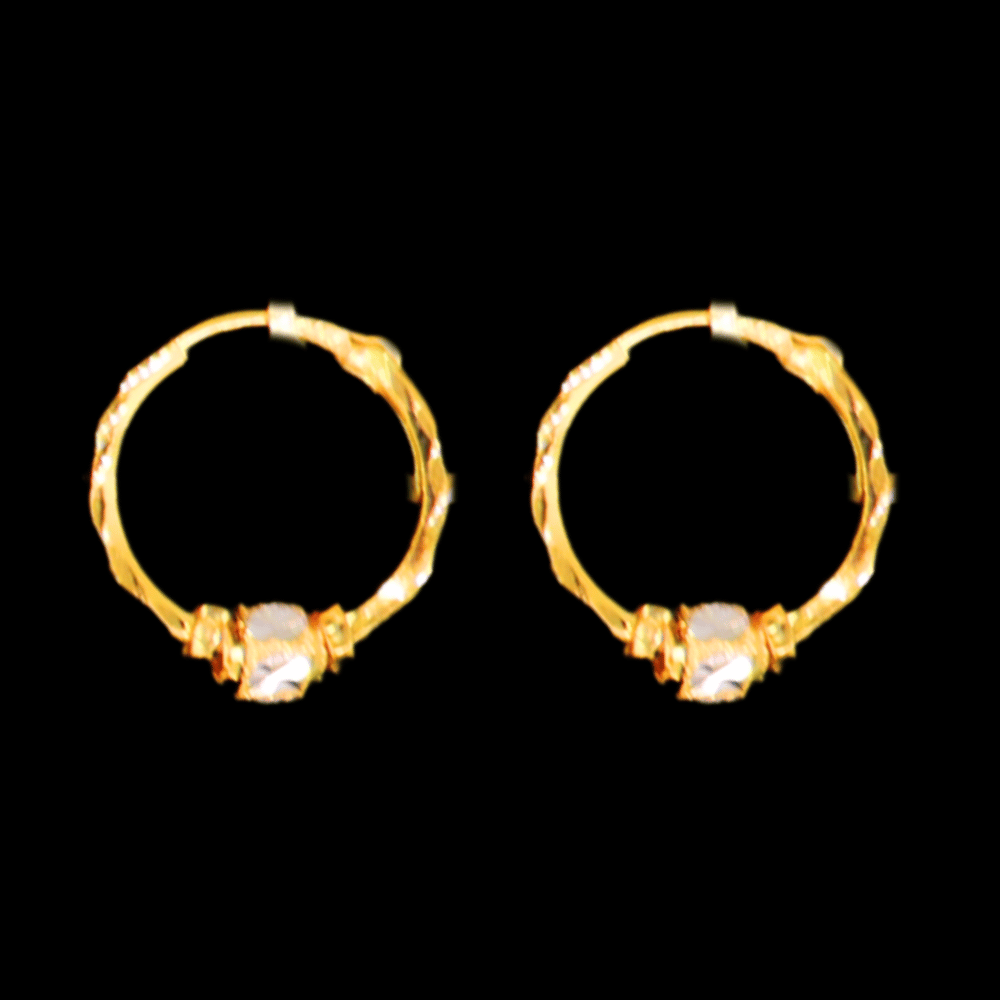 22K Gold Earrings - SW33487, style SW33487
