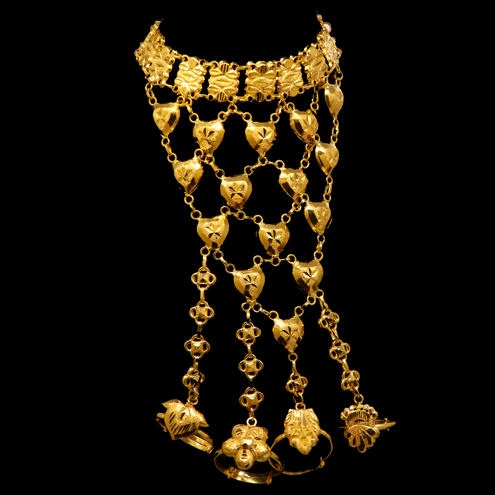 21K Gold Hand Bracelet 