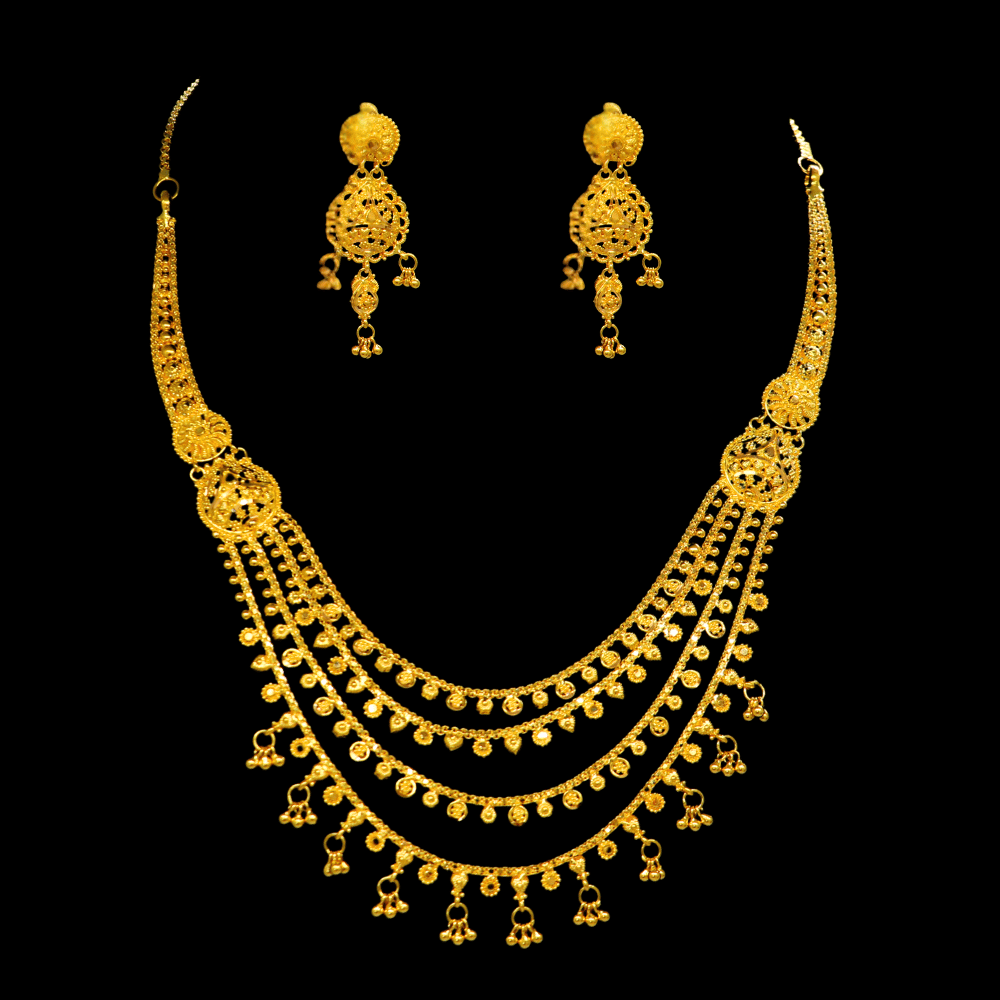 22K Gold Necklace Set     