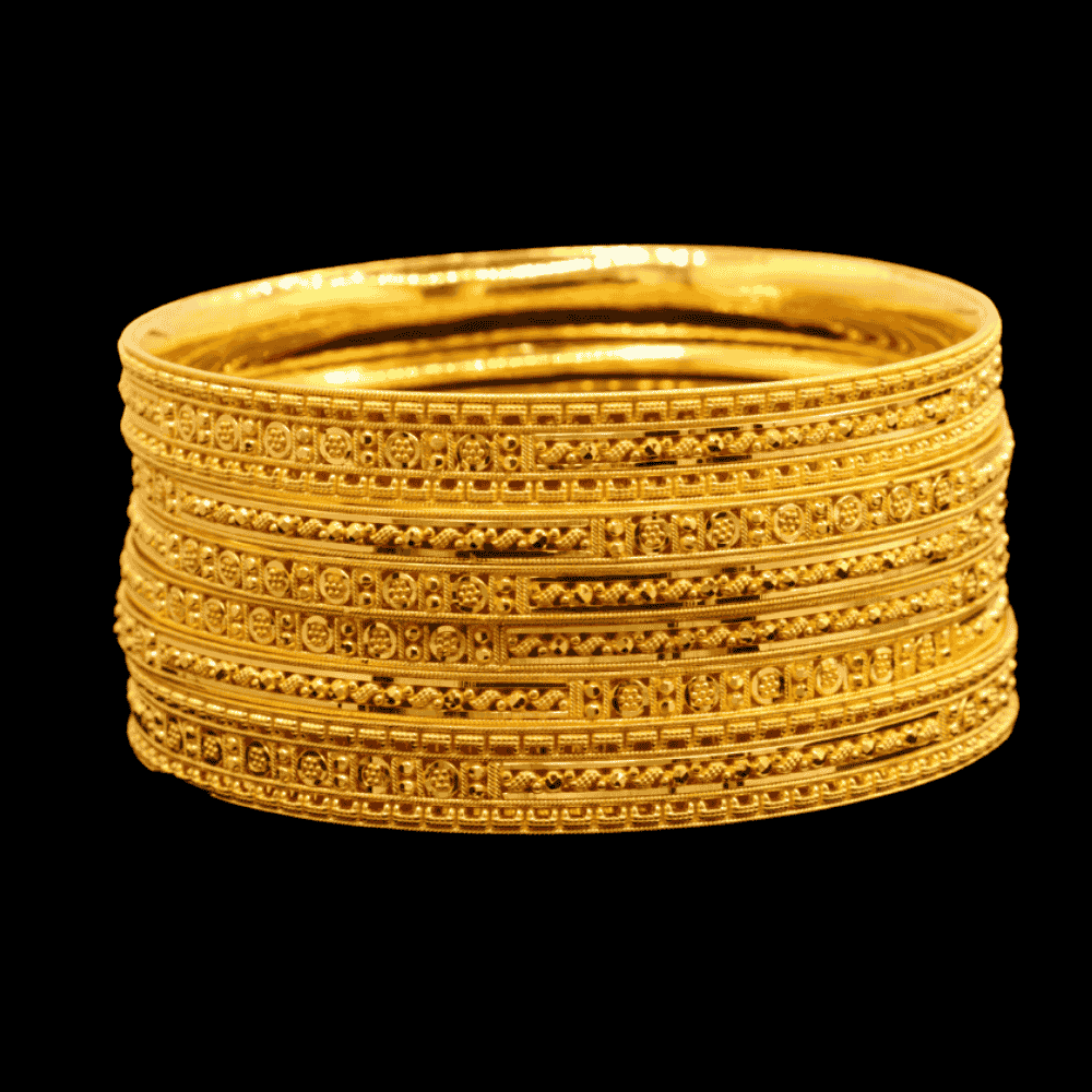 22K Gold Bangle Set (L) | SB23297