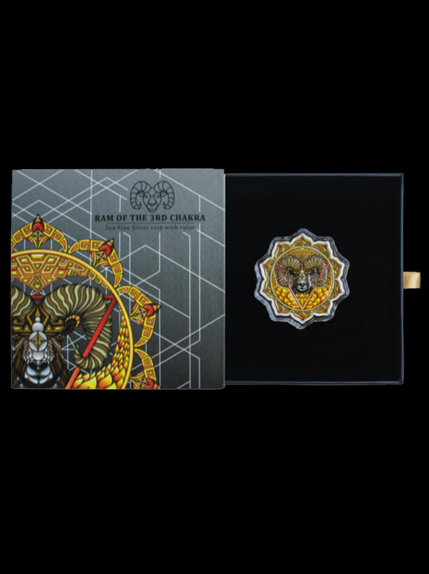 2oz Pure Silver Ram of the 3rd Chakra Coin 