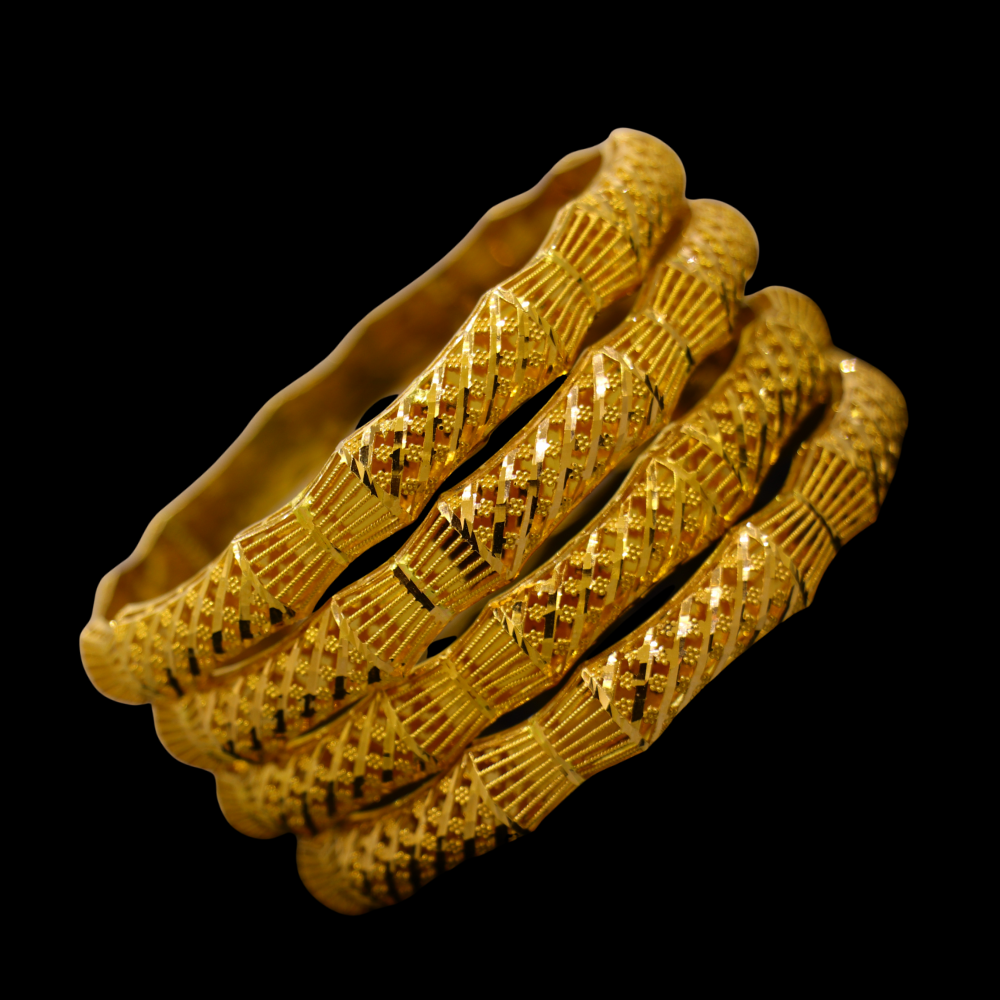 21K Gold Bangle Set (L)