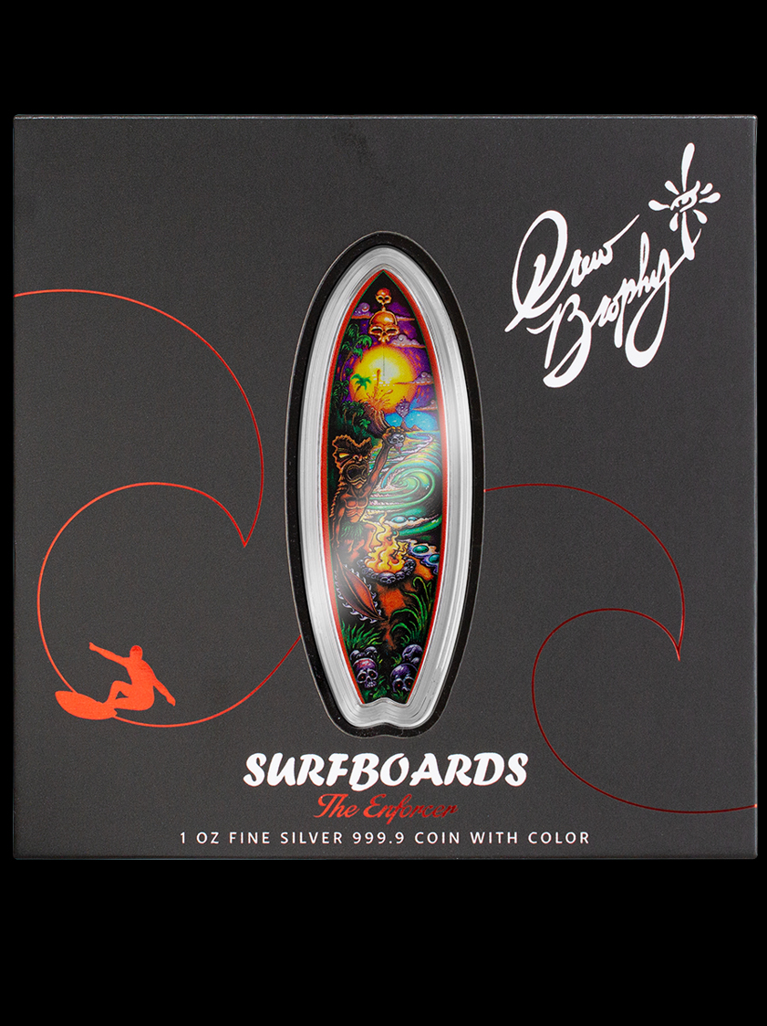 Drew Brophy Surfboards 1oz Silver Coin