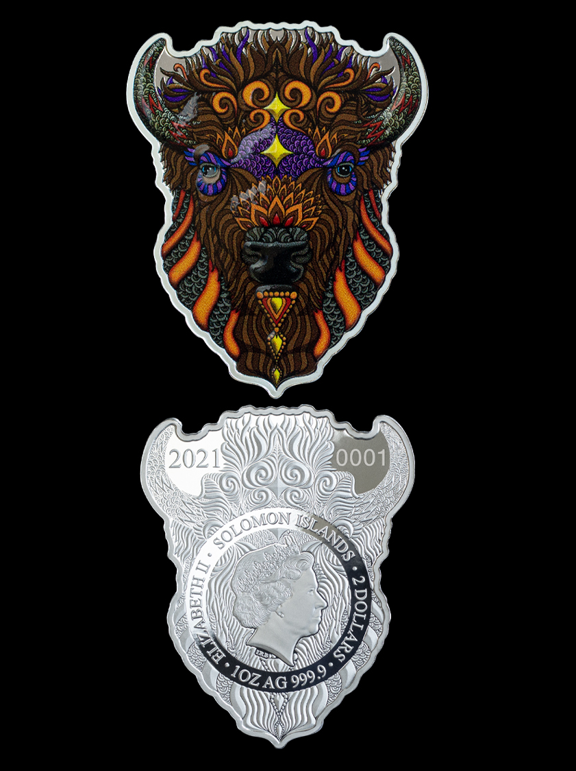 1oz Pure Silver Bison Coin   
