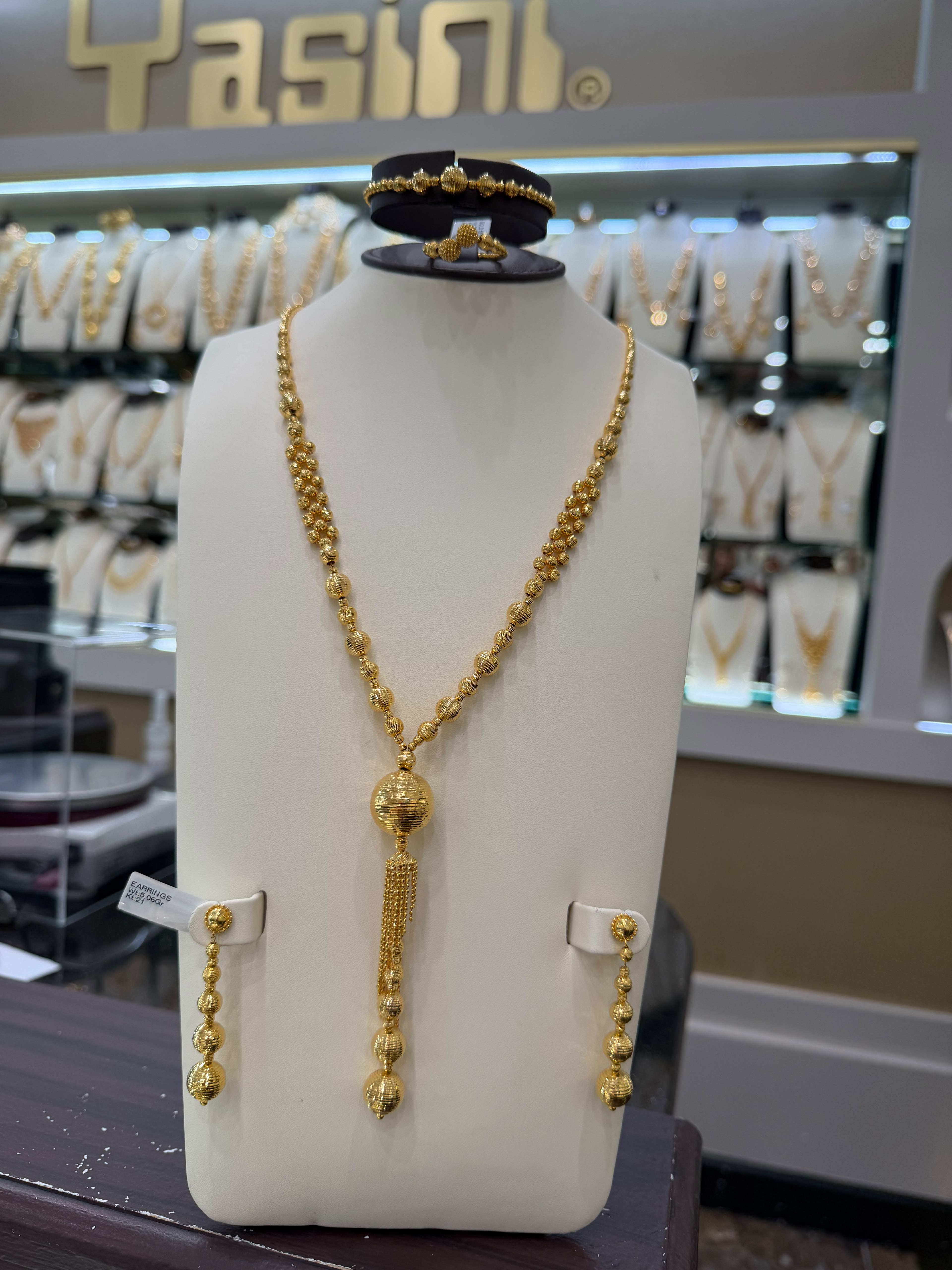 21K Gold Necklace Set    