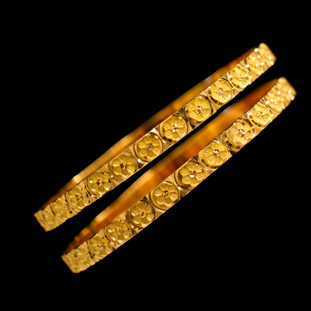 22K Gold Bangle Set (S)