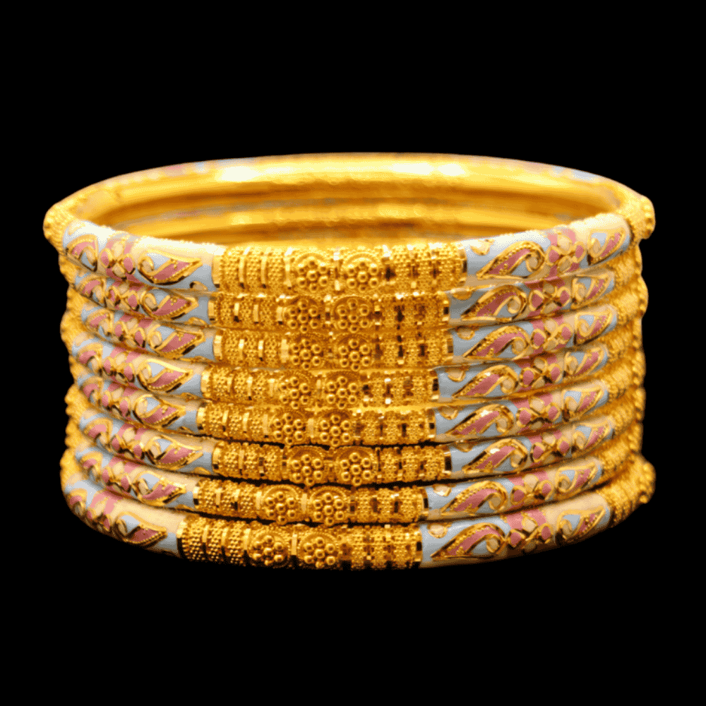 22K Gold Bangle Set (S)   