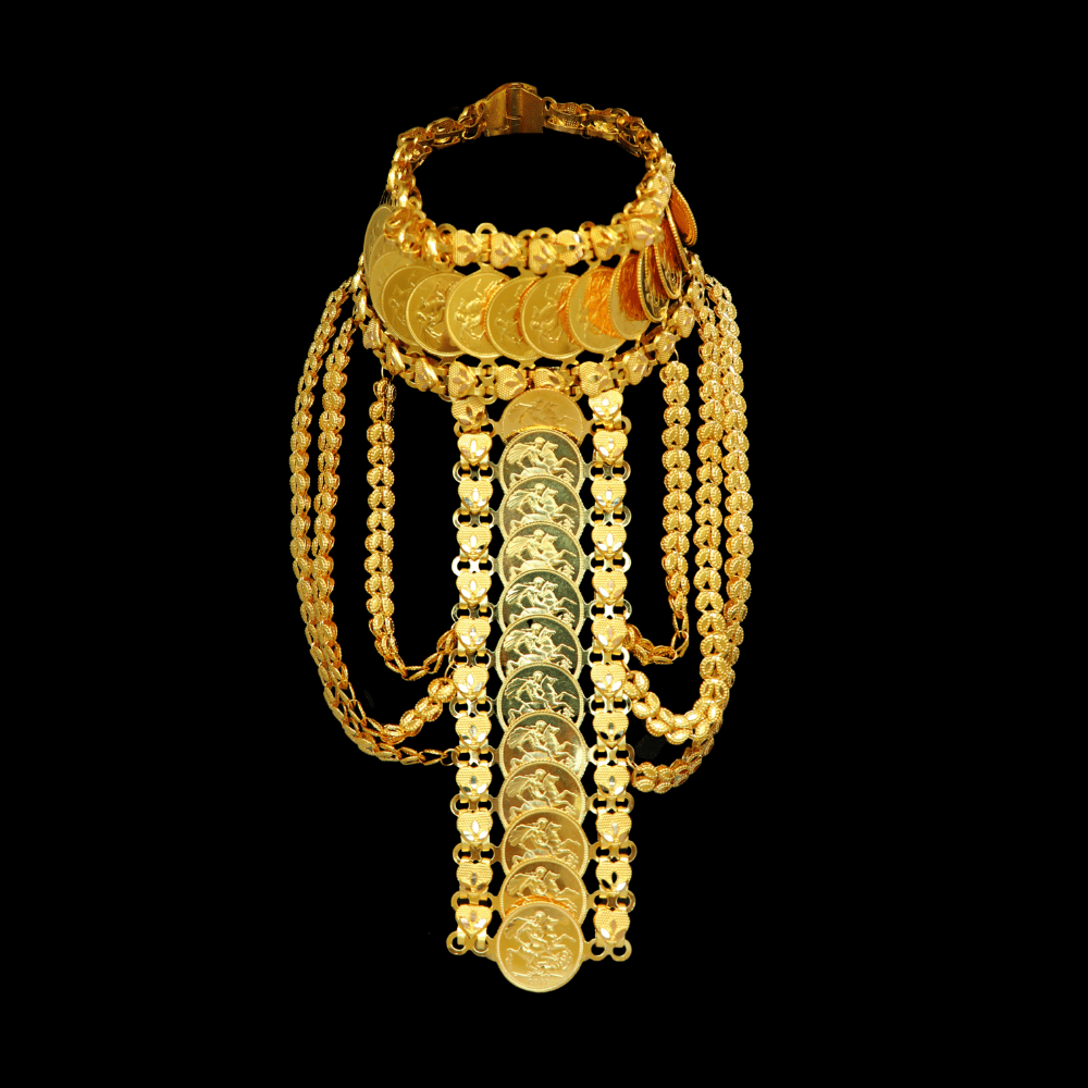 21K Gold Hand Bracelet  