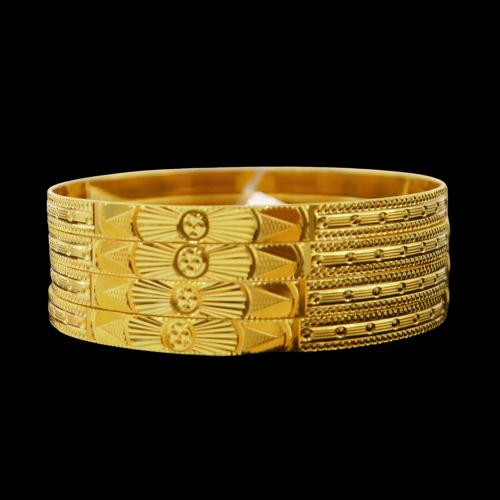 22K Gold Bangle Set, S (19), style SD33312